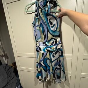 Multicolor Abstract Print Dress